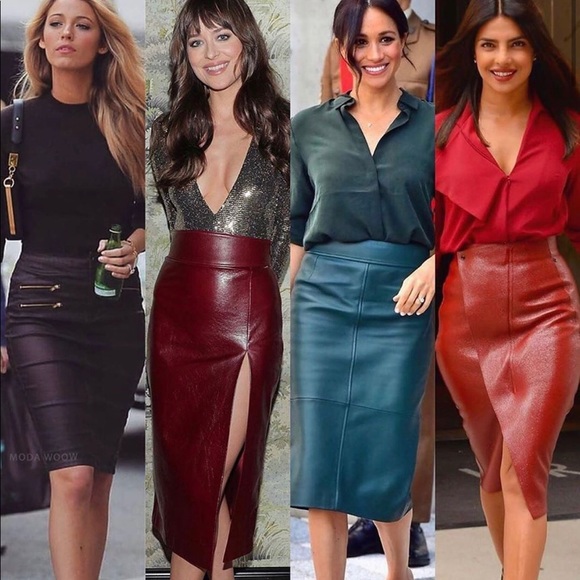 Vintage Leather Pencil Skirt Marc by Andrew Marc - Picture 2 of 8